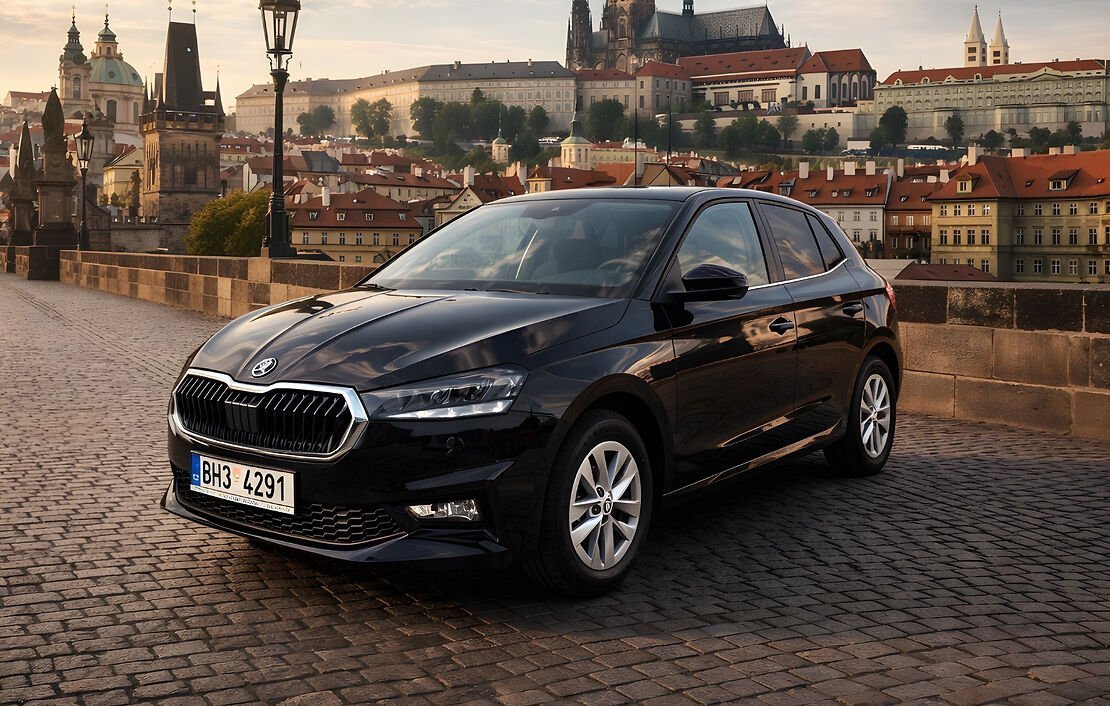 Biluthyrning Škoda Fabia i Prag