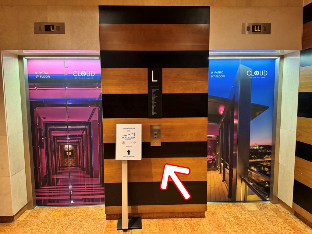Turn left and take the elevator to floor P2