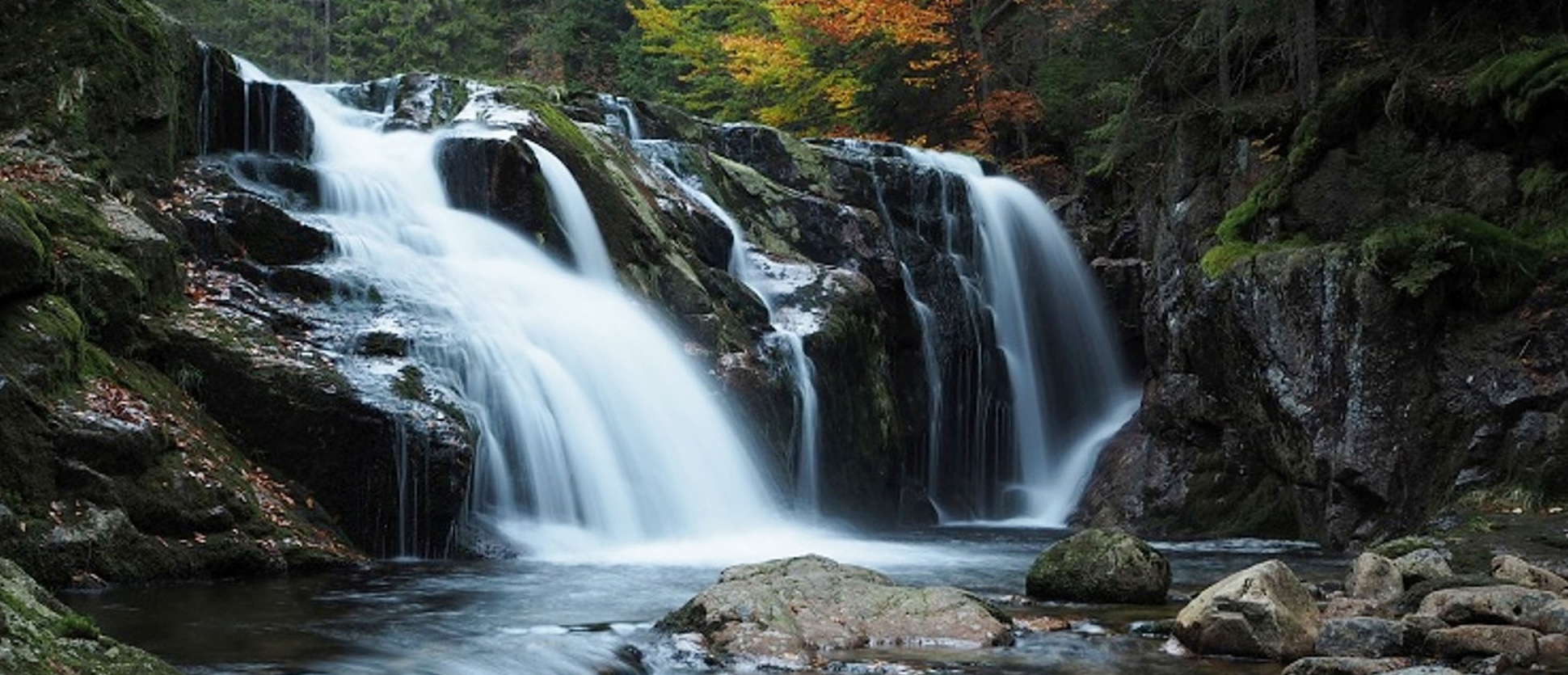 Labský vodopád waterfall in the Krkonoše