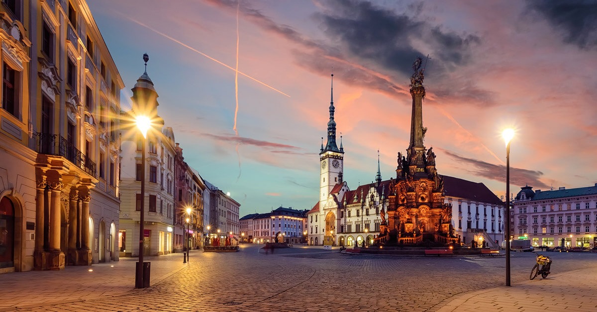 Olomouc's Upper Square with the Holy Trinity Column